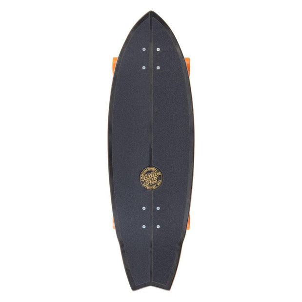 Santa Cruz Flame Dot Shark Surfskate 32" Cruiser Longboard - Longboards USA