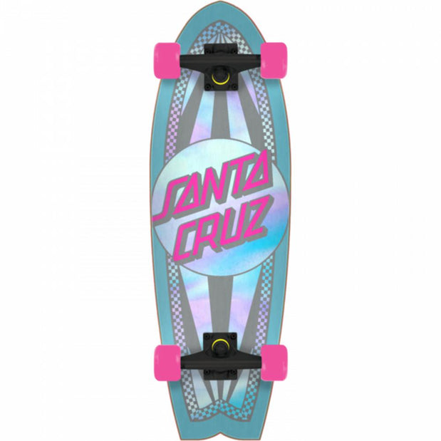 Santa Cruz Prismatic Dot Shark 28" Cruiser Longboard - Longboards USA