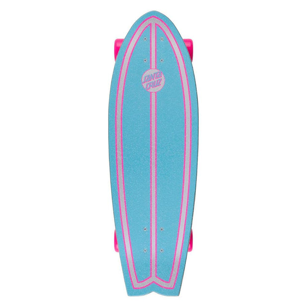 Santa Cruz Prismatic Dot Shark 28" Cruiser Longboard - Longboards USA