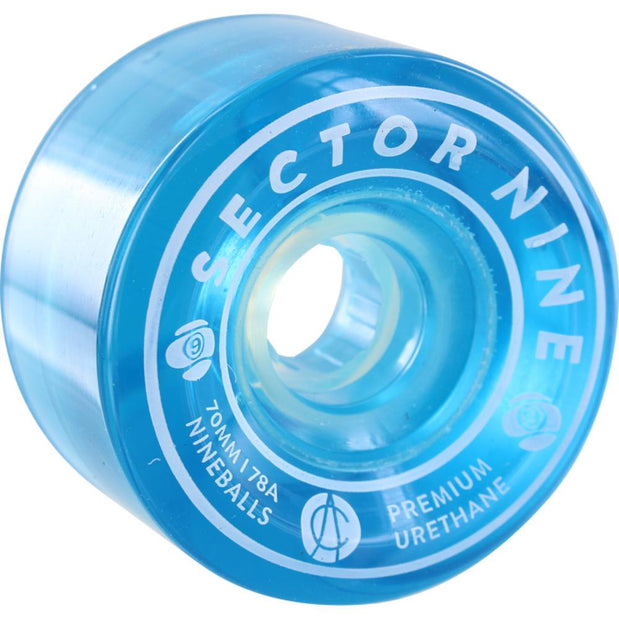 Sector 9 Nineballs 70mm 78A Blue Skateboard Wheels - Longboards USA