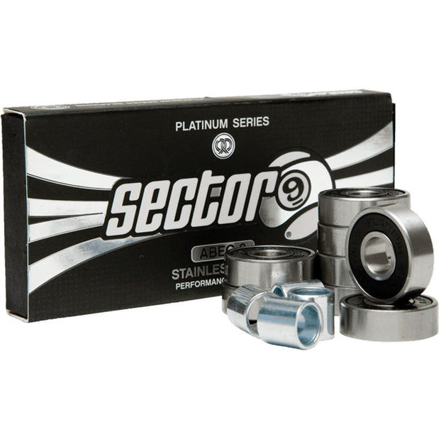 Sector 9 Nineballs Platinum ABEC-9 Skateboard Longboard Bearings - Longboards USA