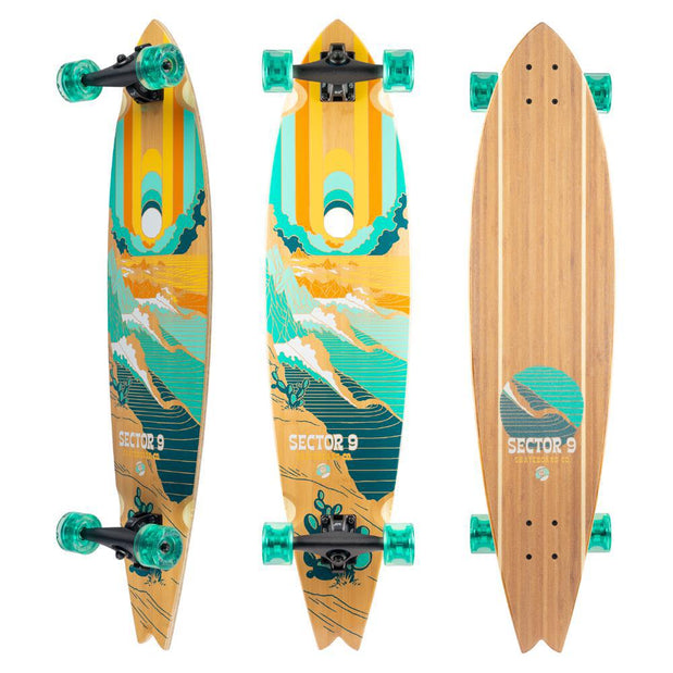 Sector 9 Offshore Baja 39" Pintail Fishtail Longboard - Longboards USA