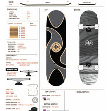 Shark Wheel Blurred Lines Street 8.125" Skateboard - Longboards USA