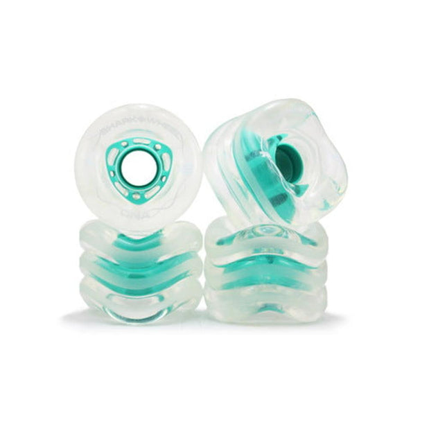 Shark Wheel DNA Clear with Mint Hub 72mm 78a Longboard Wheels - Longboards USA