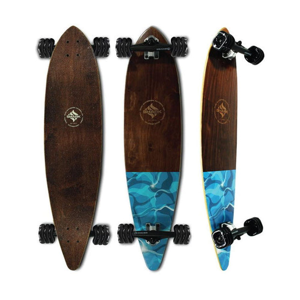 Shark Wheel Water Flow 38" Pintail Longboard - Longboards USA