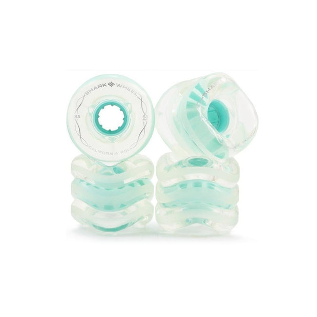Shark Wheels Clear With Mint Hub California Roll 60mm 78a - Longboards USA