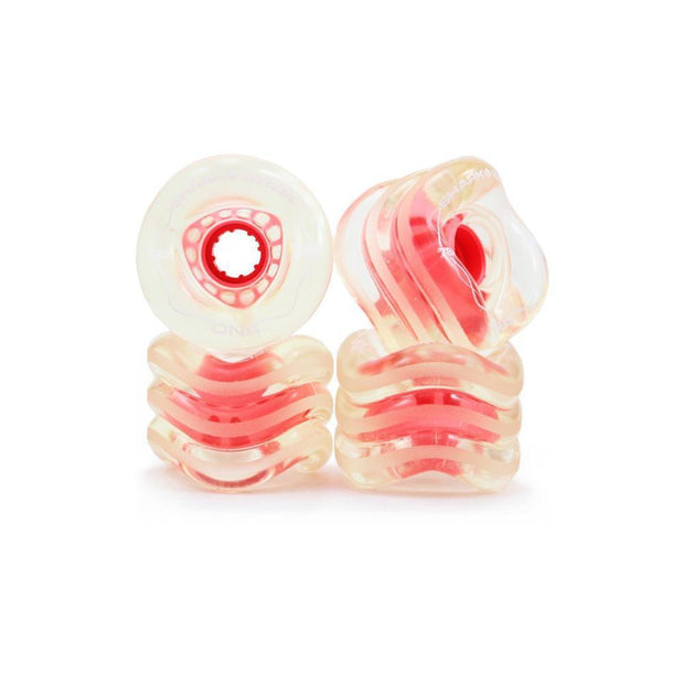 Shark Wheels Longboard - 72MM, 78A Clear with Pink Hub DNA - Longboards USA