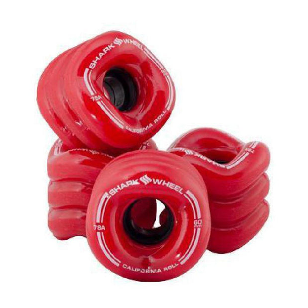 Shark Wheels Skateboard Red California Roll 60mm - Longboards USA