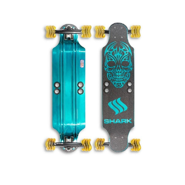Shiver Shark Aluminum 32" Drop Down Longboard - Longboards USA