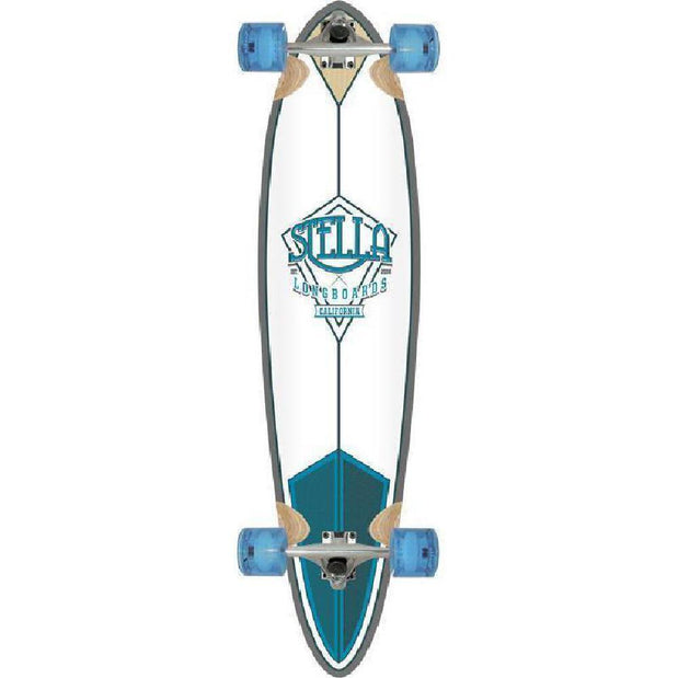 Stella Aqua Crimson 42" Pintail Longboard - Longboards USA