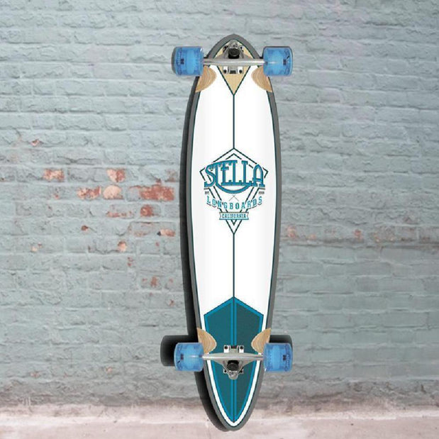 Stella Aqua Crimson 42" Pintail Longboard - Longboards USA