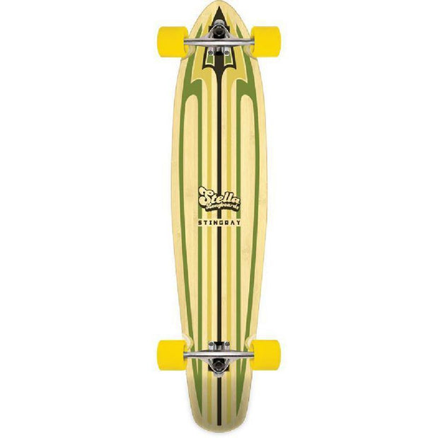 Stella Bamboo Stingray Moss 42" Kicktail Longboard - Longboards USA