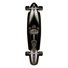 Stella Black Taj Mahal Kicktail Longboard Skateboards 42" Complete - Longboards USA