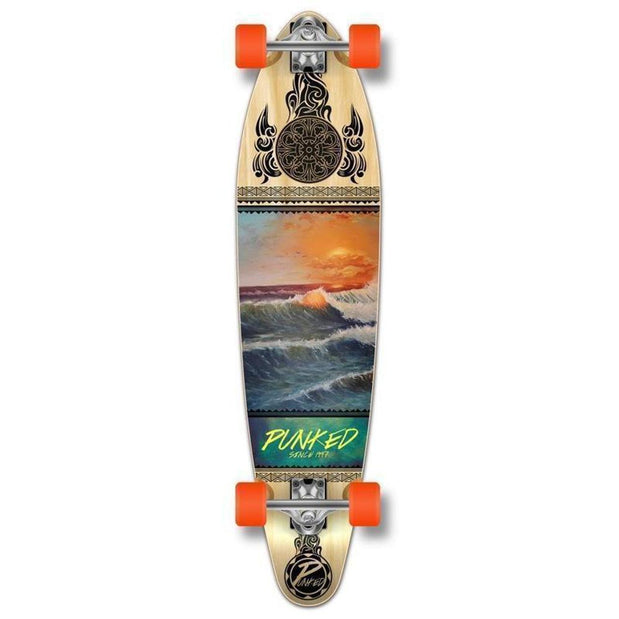 Wave Scene 40" Kicktail Longboard from Punked - Complete - Longboards USA