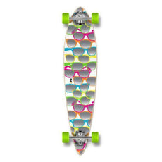White Shades Pintail Longboard 40 inch from Punked - Complete - Longboards USA
