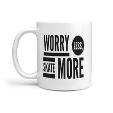 Worry Less, Skate More | Funny Skateboarding Coffee Mug Gift Idea - Longboards USA