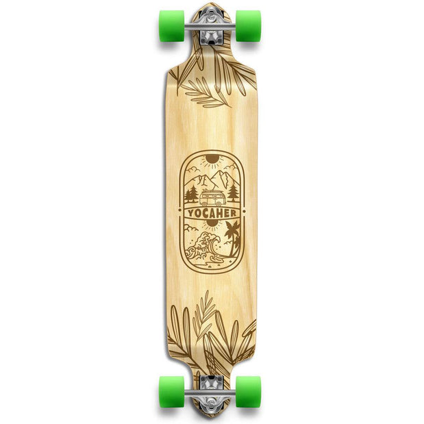 Yocaher Adventure Natural 41.25" Drop Down Longboard - Longboards USA