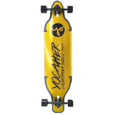 Yocaher Aluminum Drop Through Yellow 36" Longboard - Longboards USA