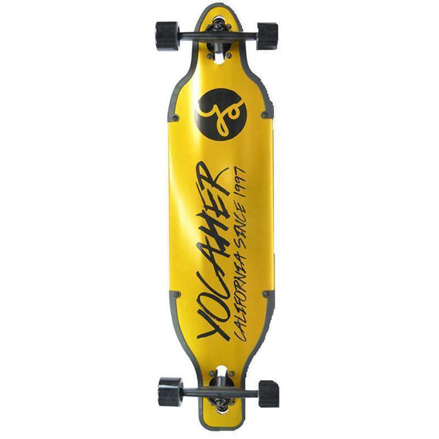Yocaher Aluminum Drop Through Yellow 36" Longboard - Longboards USA