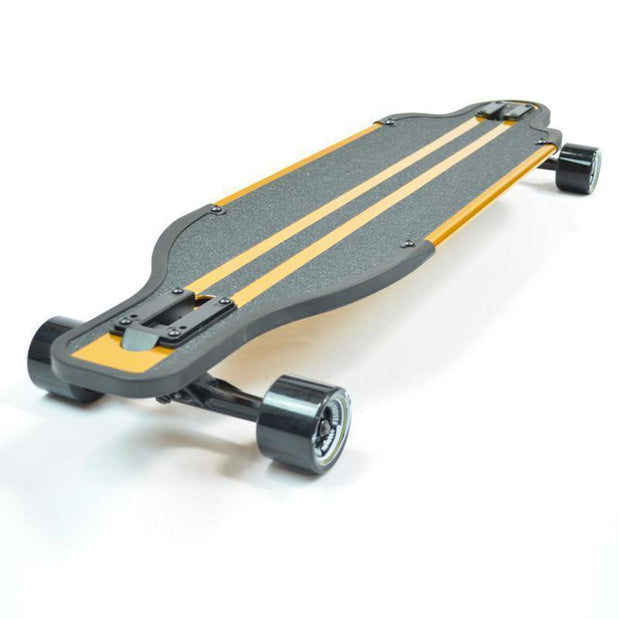 Yocaher Aluminum Drop Through Yellow 36" Longboard - Longboards USA