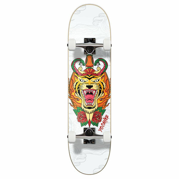 Yocaher Flaming Tiger 7.75" Skateboard - Longboards USA