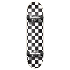 Yocaher Graphic Complete Skateboard - Checker White - Longboards USA