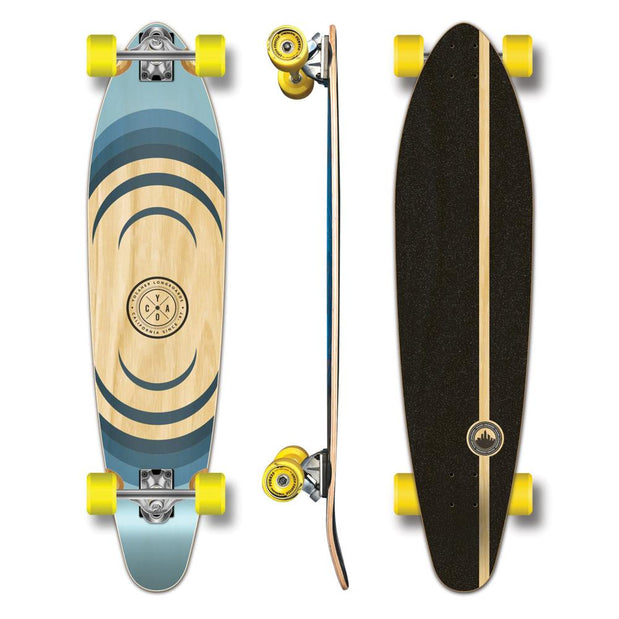 Yocaher Kicktail Longboard Complete - Earth Series - Ripple - Longboards USA