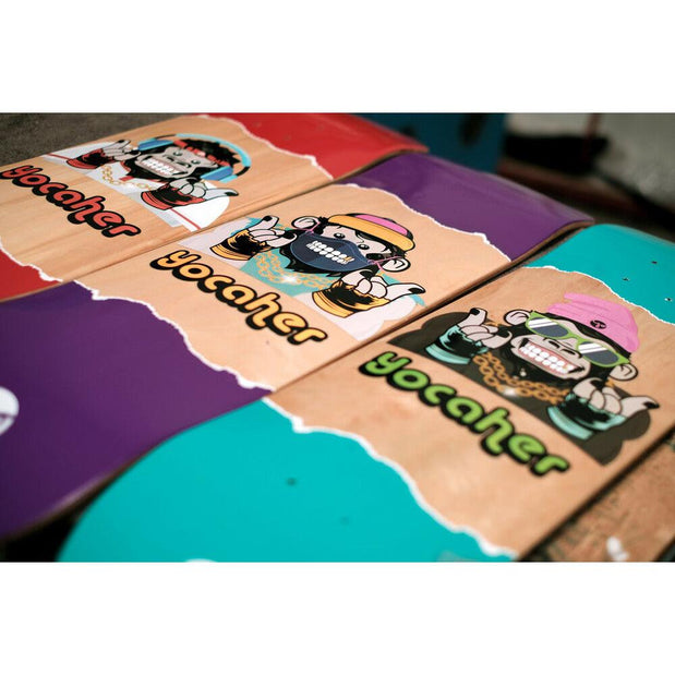 Yocaher Speak No Evil 7.75" Skateboard - Chimp Series - Longboards USA