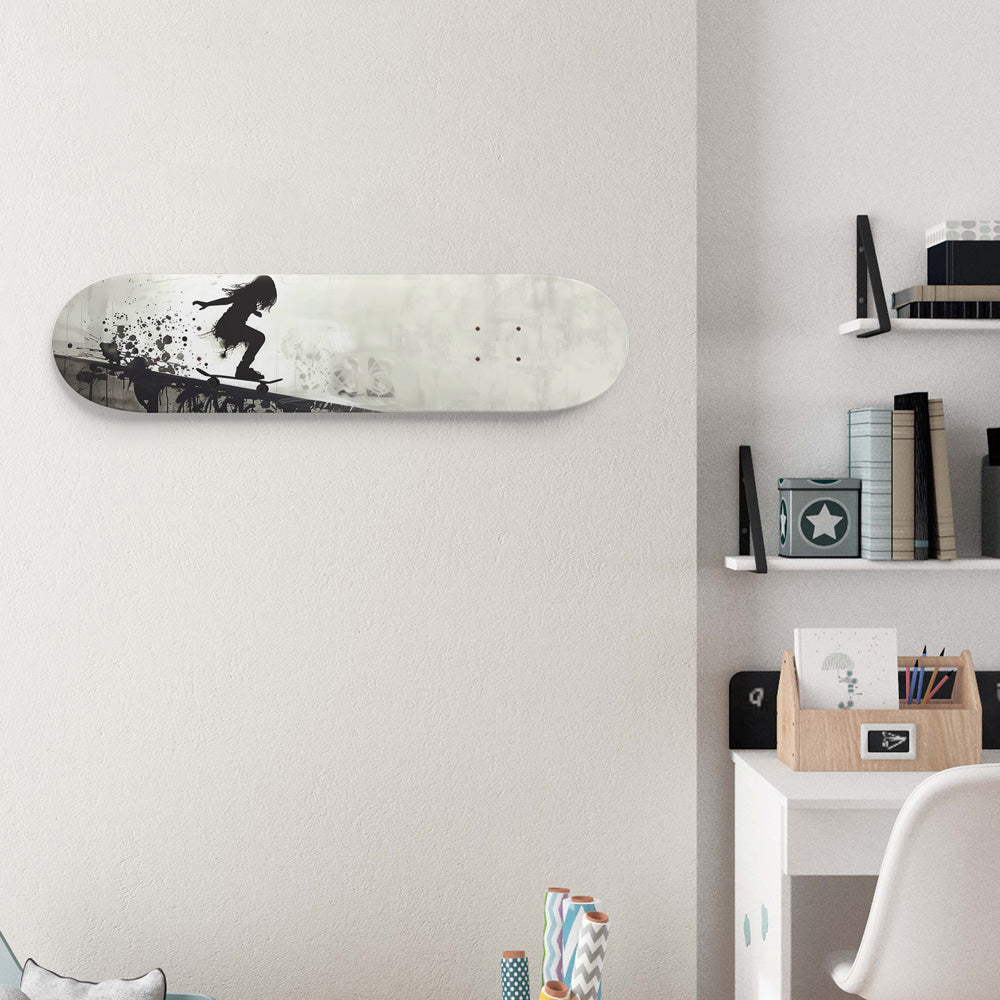 Longboards USA Banksy-Inspired Girl Skater 8.25