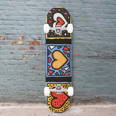 3 Colorful Hearts Wall Art or 8.25" Skateboard