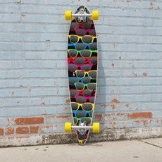 Black Pintail Shades Longboard 40 inch from Punked - Complete - Longboards USA