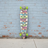 White Shades Pintail Longboard 40 inch from Punked - Complete - Longboards USA