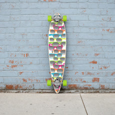 White Shades Pintail Longboard 40 inch from Punked - Complete - Longboards USA
