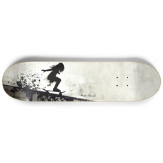 Banksy Insprired Girl Skater 8.25" Skateboard or Wall Art