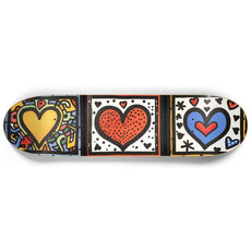 3 Beautiful Hearts Wall Art or 8.25" Skateboard - Longboards USA