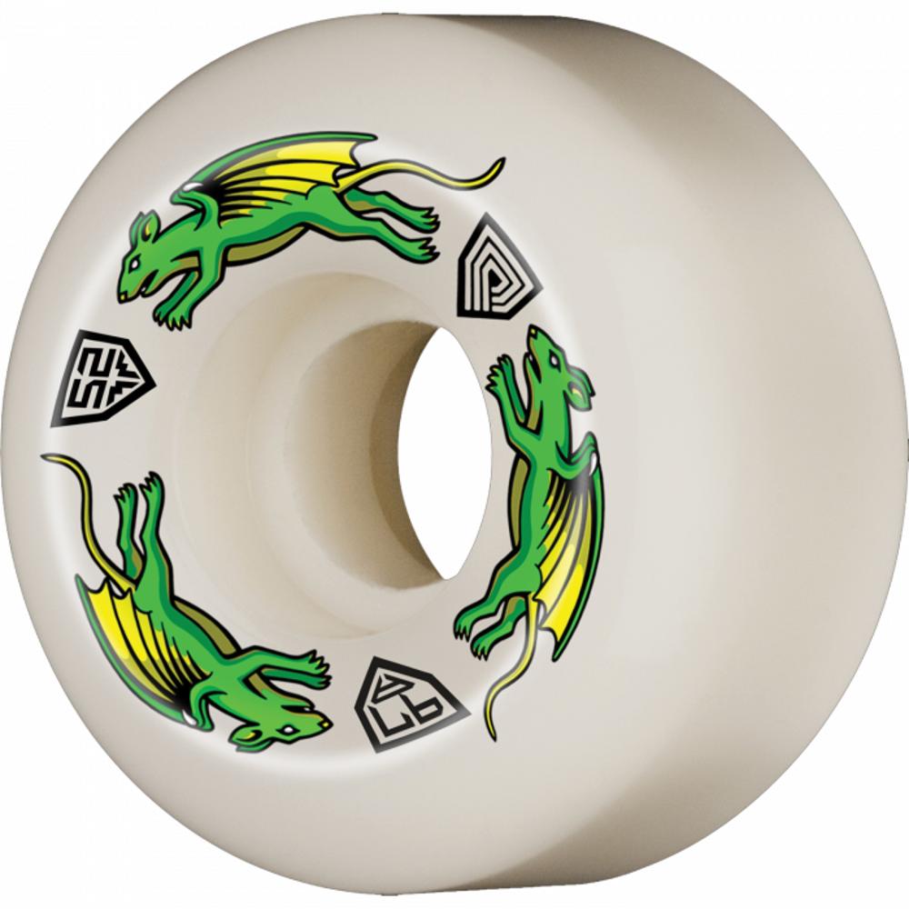 Powell Peralta Df Nano Rat 52mm 97A Off-White Wheels | Set of 4 - Longboards USA