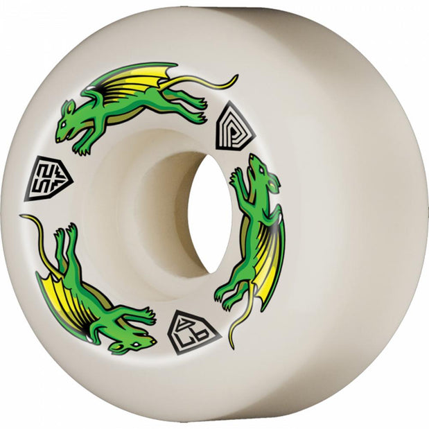Powell Peralta Df Nano Rat 52mm 97A Off-White Wheels | Set of 4 - Longboards USA