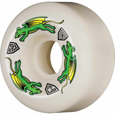 Powell Peralta Df Nano Rat 52mm 97A Off-White Wheels | Set of 4 - Longboards USA
