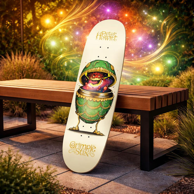Antihero Hewitt Grimple Stix Fabrage Egg 8.75" Cream Skateboard Deck - Longboards USA