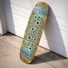 Heroin Seeing Double Mutated 9.5" Gold Skateboard Deck - Longboards USA