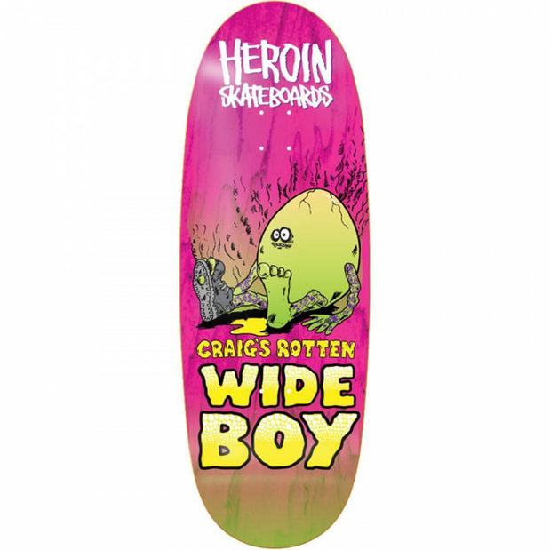 Heroin Questions Rotten Wide Boy Egg 10.75" Skateboard Deck - Longboards USA