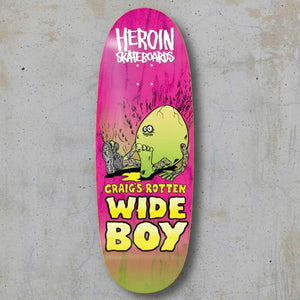 Heroin Questions Rotten Wide Boy Egg 10.75" Skateboard Deck - Longboards USA