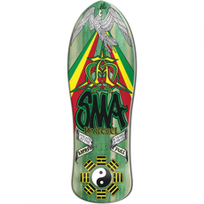 Santa Monica Airlines artsel 10.25X31" Green Stain Skateboard Deck - Longboards USA