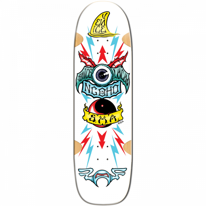 Santa Monica Airlines goho Series 3" 9.5X33.75" Wht Formica Skateboard Deck - Longboards USA
