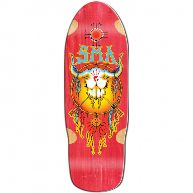 Santa Monica Airlines umpston Dream Catcher 10.12X30.2" Red Stain Skateboard Deck - Longboards USA