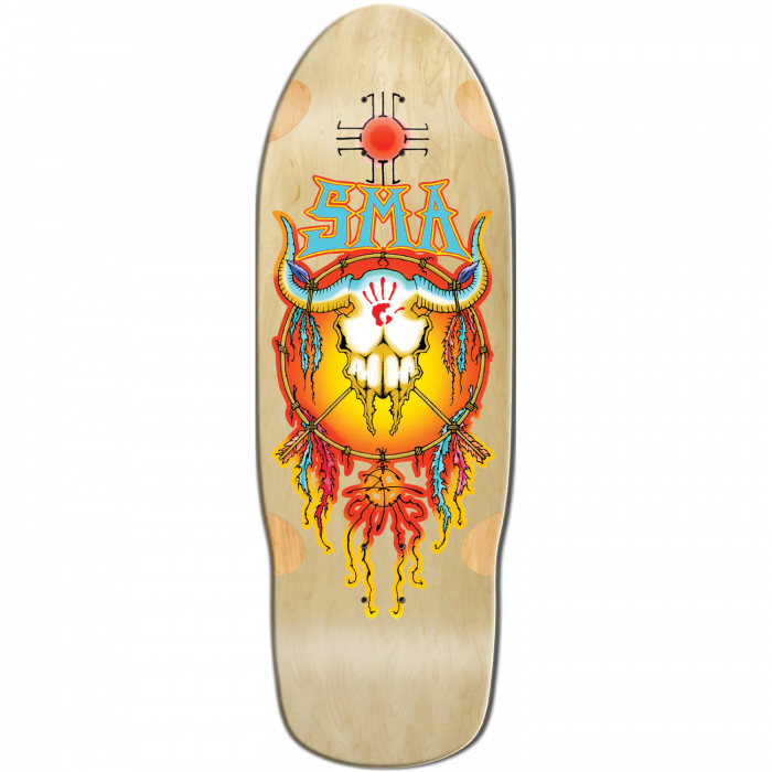Santa Monica Airlines umpston Dream Catcher 10.12X30.2" Natural Skateboard Deck - Longboards USA