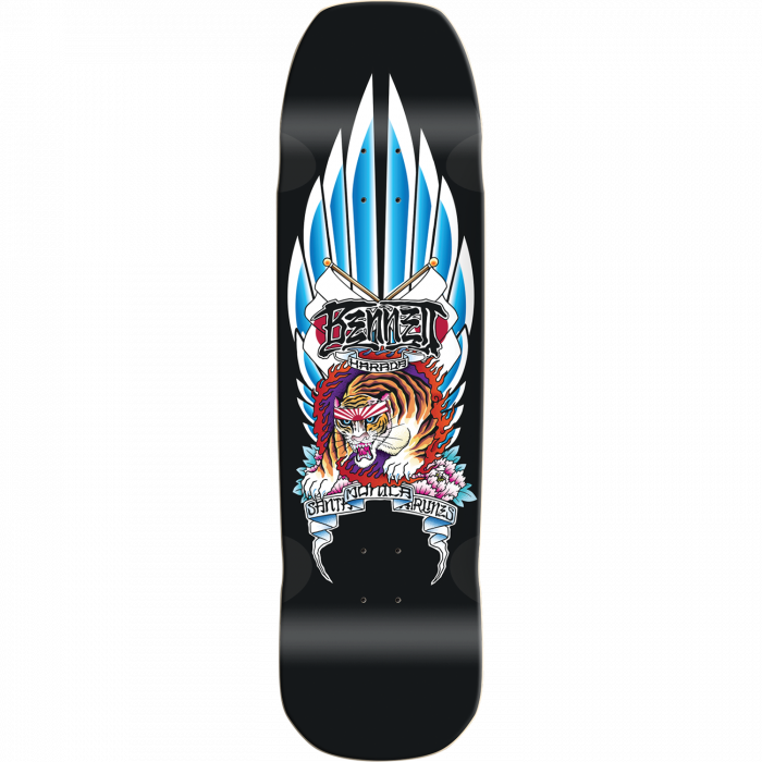Santa Monica Airlines arada Tiger Ltd 9X33" Black Dip Skateboard Deck - Longboards USA