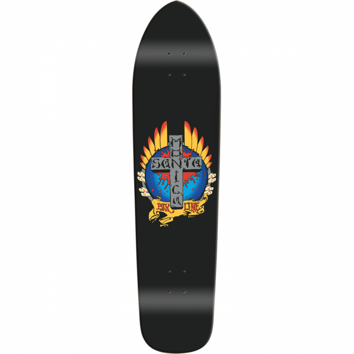 Santa Monica Airlines tigmata Longboard 9.125X36.5" Black Dip Skateboard Deck - Longboards USA
