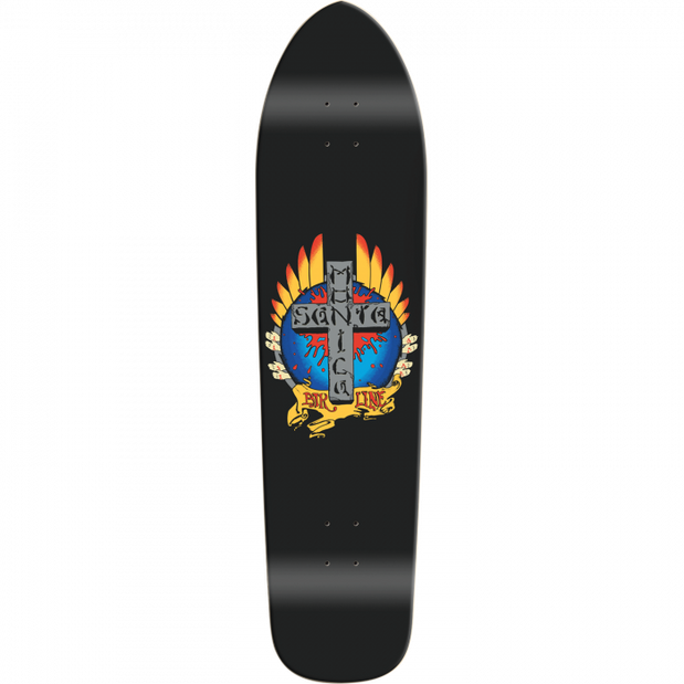 Santa Monica Airlines tigmata Longboard 9.125X36.5" Black Dip Skateboard Deck - Longboards USA