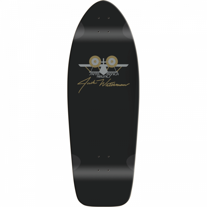 Santa Monica Airlines aterman Ltd 11X31.5" Black Dip Skateboard Deck - Longboards USA